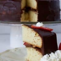 Strawberry Chocolate Ganache Cake