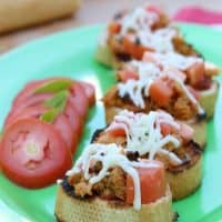 Basil Tuna Tomato Bruschetta