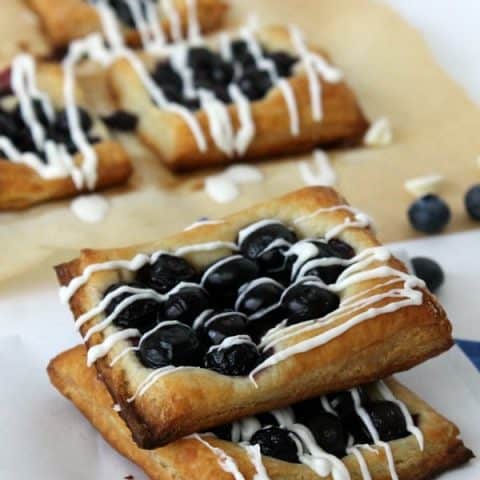 White Chocolate Blueberry Tarts