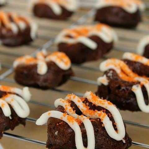 Baked Pumpkin Brownie Donuts