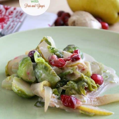 Pear and Ginger Brussels Sprouts