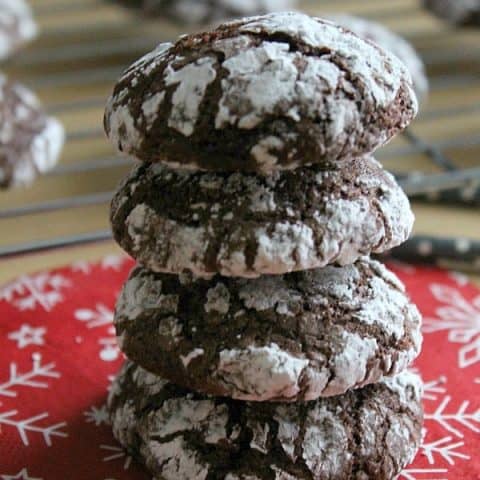 Chocolate Crinkle Cookies #Cookielicious