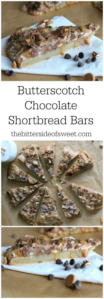 Butterscotch Chocolate Shortbread Bars - The Bitter Side of Sweet