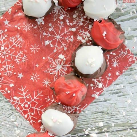 Candy Cane Oreo Balls