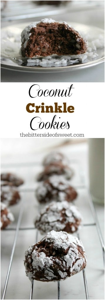 Coconut Crinkle Cookies - The Bitter Side of Sweet