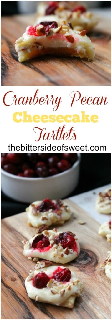 Cranberry Pecan Cheesecake Tartlets - The Bitter Side of Sweet #NaturallyCheesy #ad