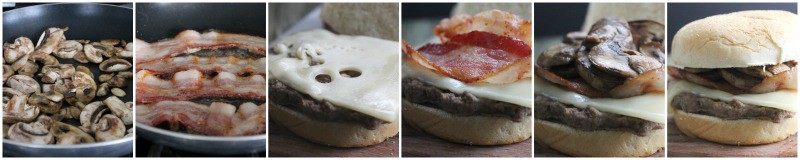 Bacon Mushroom and Swiss  Burger 3