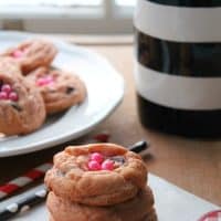 Pink Chocolate Chip Cookies