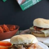 #Ad Bacon Mushroom and Swiss Burgers