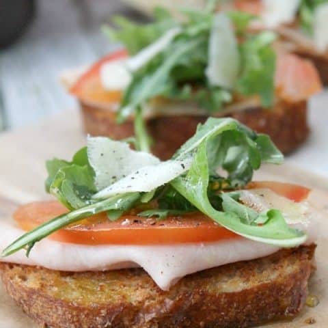 Whole Wheat Smoked Turkey Bruschetta