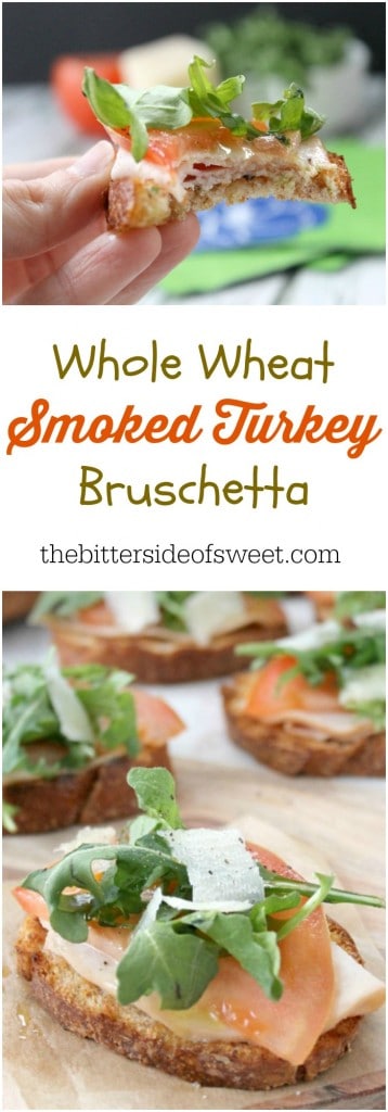 Whole Wheat Smoked Turkey Bruschetta - The Bitter Side of Sweet #OscarMayerNatural #sponsored