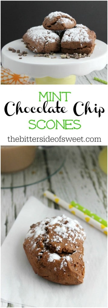 Mint Chocolate Chip Scones | The Bitter Side of Sweet #BakeTheDifference #sponsored