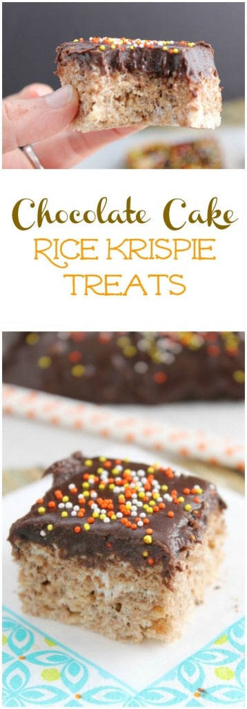 Chocolate Cake Rice Krispie Treats | The Bitter Side of Sweet