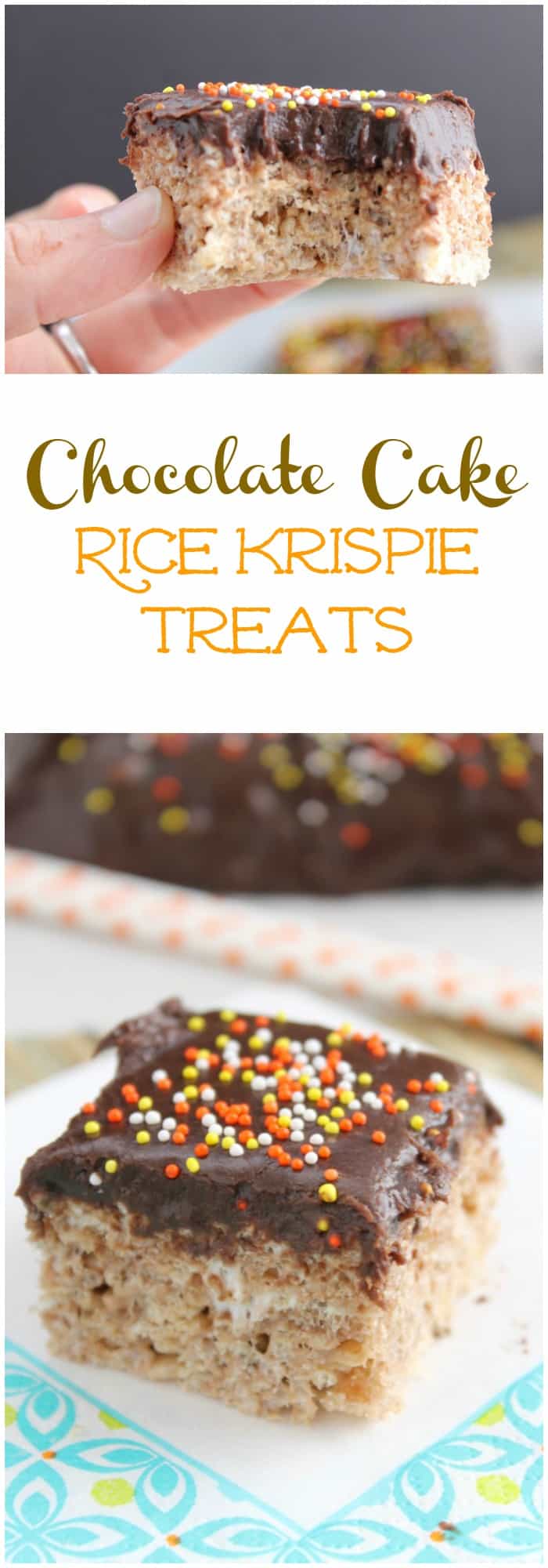 Chocolate Cake Rice Krispie Treats - theBitterSideofSweet