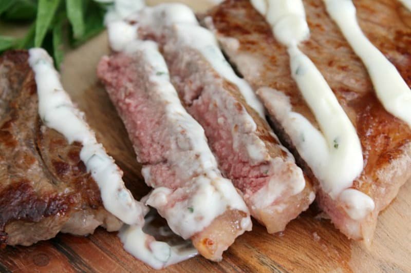 Grilled Steak with Mint Aioli 3 The Bitter Side of Sweet