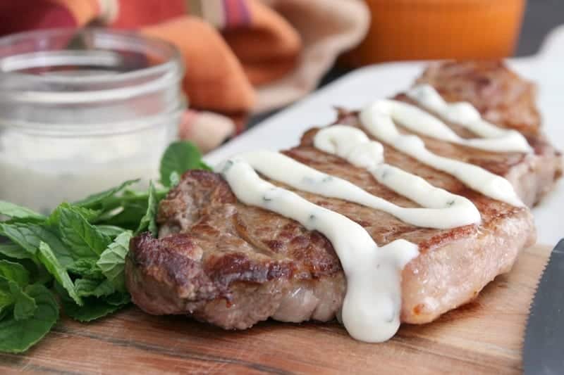 Grilled Steak with Mint Aioli The Bitter Side of Sweet