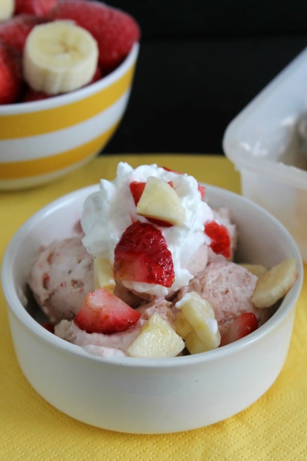 Strawberry Banana Ice Cream • Pint Sized Baker