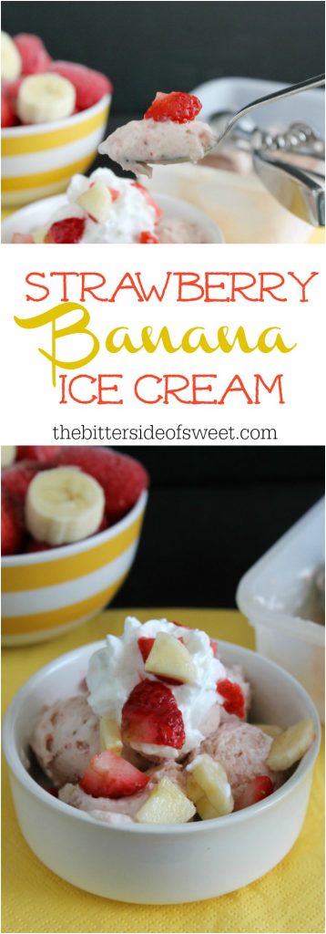 Strawberry Banana Ice Cream | The Bitter Side of Sweet