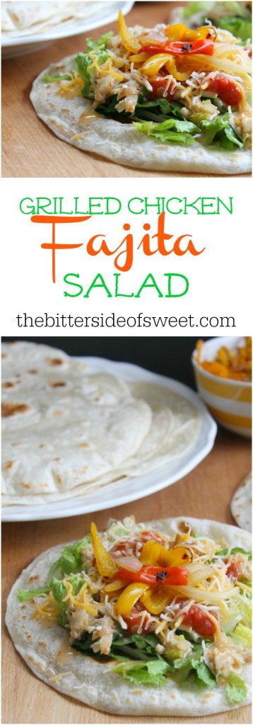 Grilled Chicken Fajita Salad | The Bitter Side of Sweet #sponsored #ad