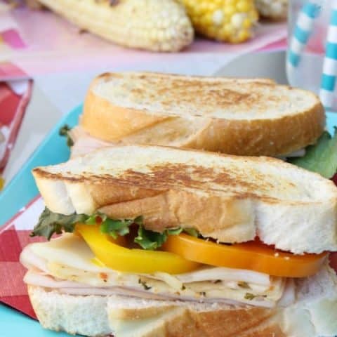 Grilled Turkey Veggie Sandwich