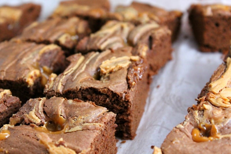 Peanut Butter Caramel Brownies | The Bitter Side of Sweet #SweeterTogether #ad