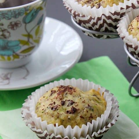Chocolate Zucchini Banana Muffins #SundaySupper