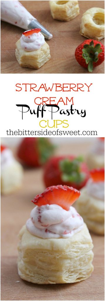 Strawberry Cream Puff Pastry Cups | The Bitter Side of Sweet