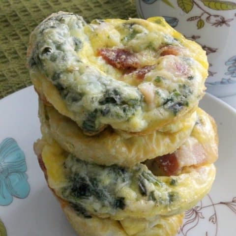 Bacon Egg and Cheese Spinach Cups