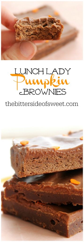 Lunch Lady Pumpkin Brownies | The Bitter Side of Sweet