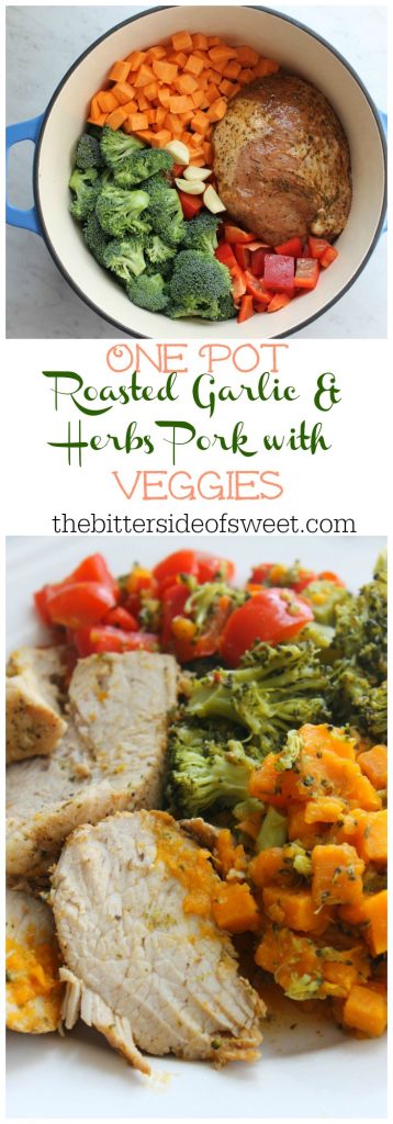 One Pot Roasted Garlic and Herbs Pork with Veggies | The Bitter Side of Sweet #RealFlavorRealFast