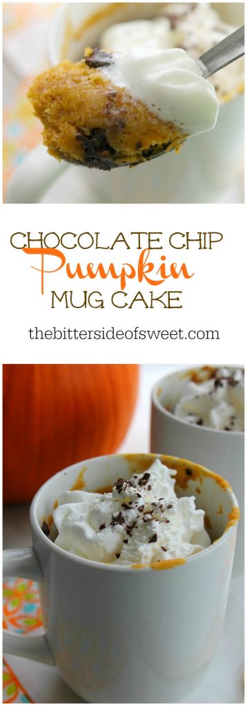 Chocolate Chip Pumpkin Mug Cake 