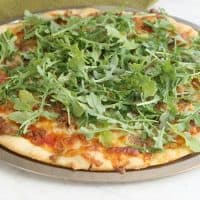 Sausage Arugula Pizza #SundaySupper