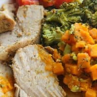 One Pot Roasted Garlic and Herbs Pork with Veggies