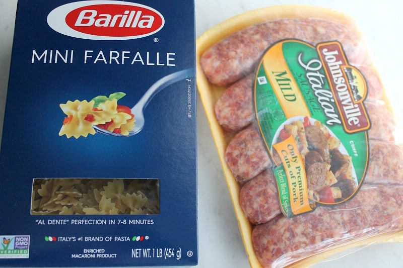 Italian Sausage and Artichoke Pasta (Pasta con salsiccia e carciofo) | The Bitter Side of Sweet #ad