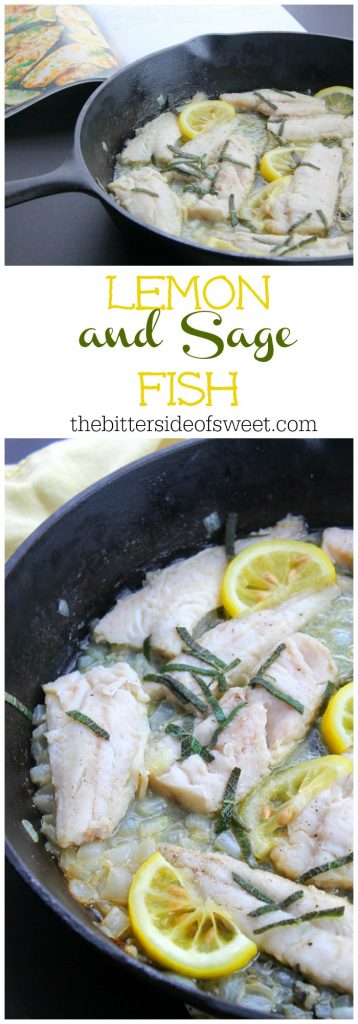 Lemon and Sage Fish in skillet