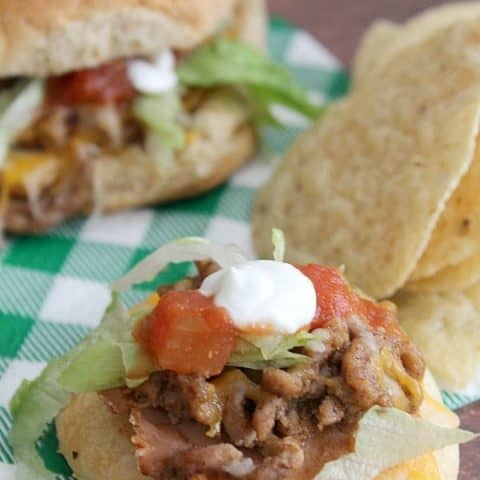 Mini Taco Pizzas and Sliders