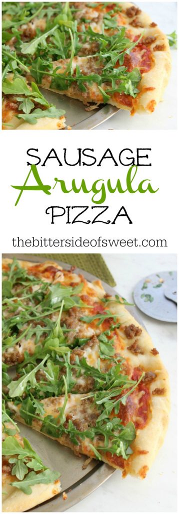 Sausage Arugula Pizza | The Bitter Side of Sweet #SundaySupper