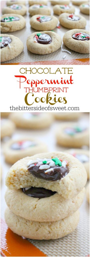 Chocolate Peppermint Thumbprint Cookies | The Bitter Side of Sweet