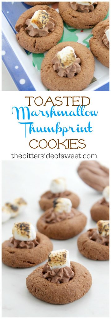 Toasted Marshmallow Thumbprint Cookies | The Bitter Side of Sweet