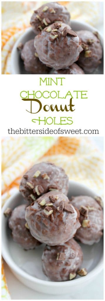 Mint Chocolate Donut Holes | The Bitter Side of Sweet