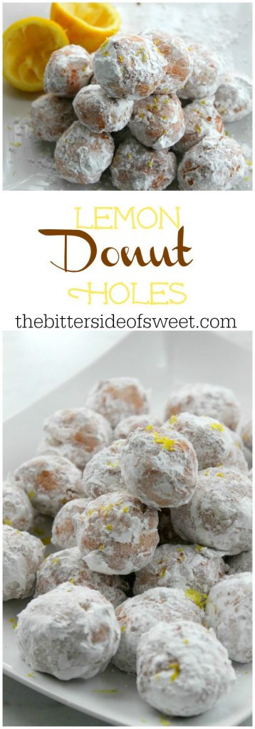 Lemon Donut Holes on white plate