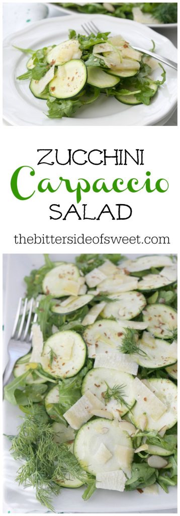 Zucchini Carpaccio Salad | The Bitter Side of Sweet #SundaySupper