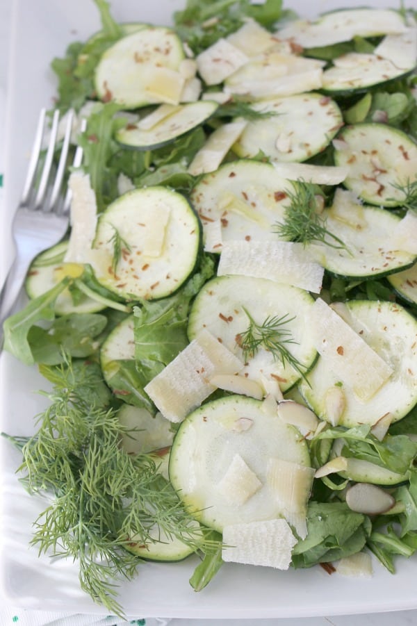 Zucchini Carpaccio Salad - The Bitter Side of Sweet