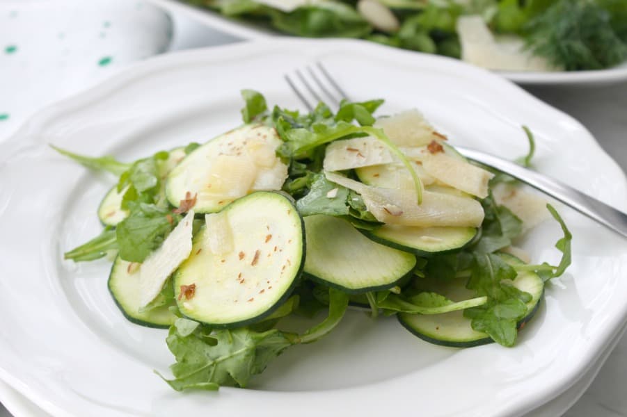 Zucchini Carpaccio Salad #SundaySupper - theBitterSideofSweet