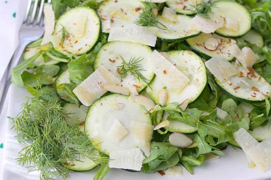 Zucchini Carpaccio Salad - The Bitter Side of Sweet