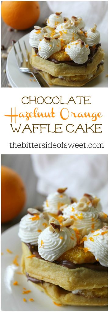 Chocolate Hazelnut Orange Waffle Cake | The Bitter Side of Sweet #ad #LeggoMyEggo #HearTheNews