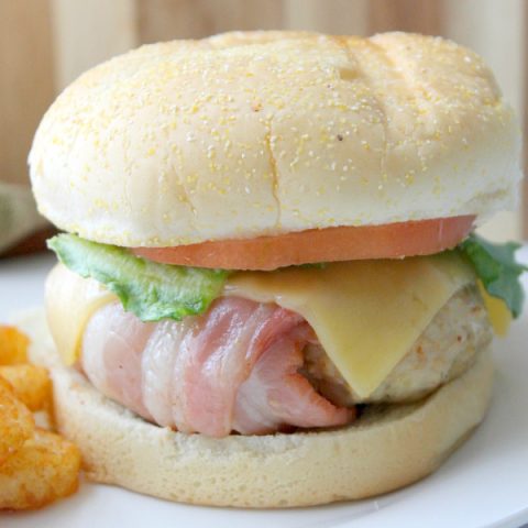Bacon Wrapped Chicken Burger