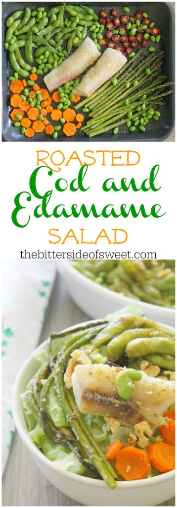 Roasted Cod and Edamame Salad | The Bitter Side of Sweet #SundaySupper