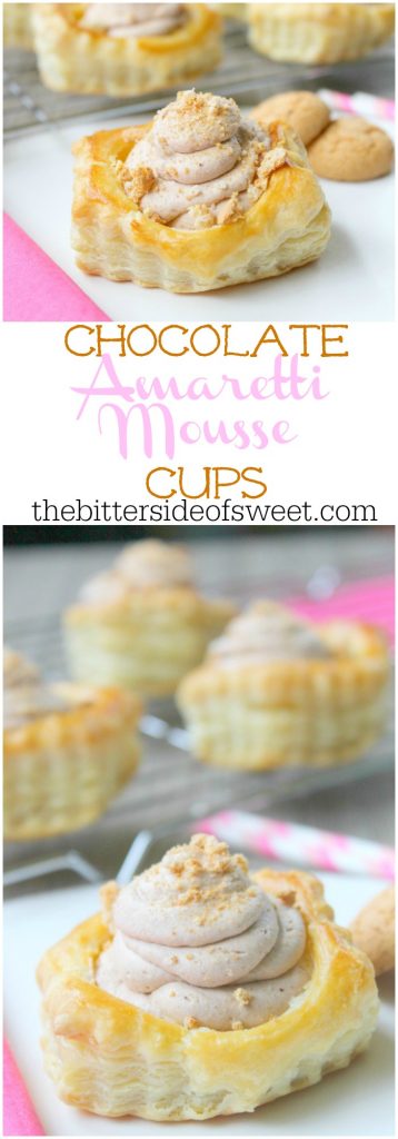 Chocolate Amaretti Mousse Cups | The Bitter Side of Sweet