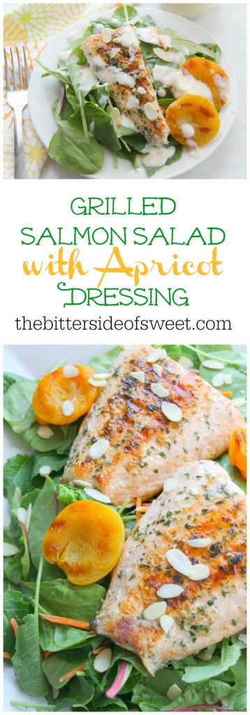 Grilled Salmon Salad with Apricot Dressing | The Bitter Side of Sweet